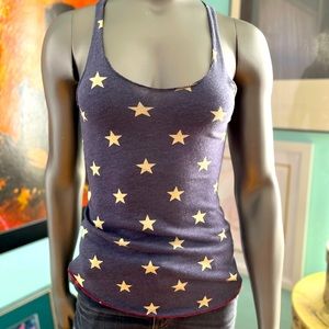 ALTERNATIVE EARTH blue star tank top. Size XS